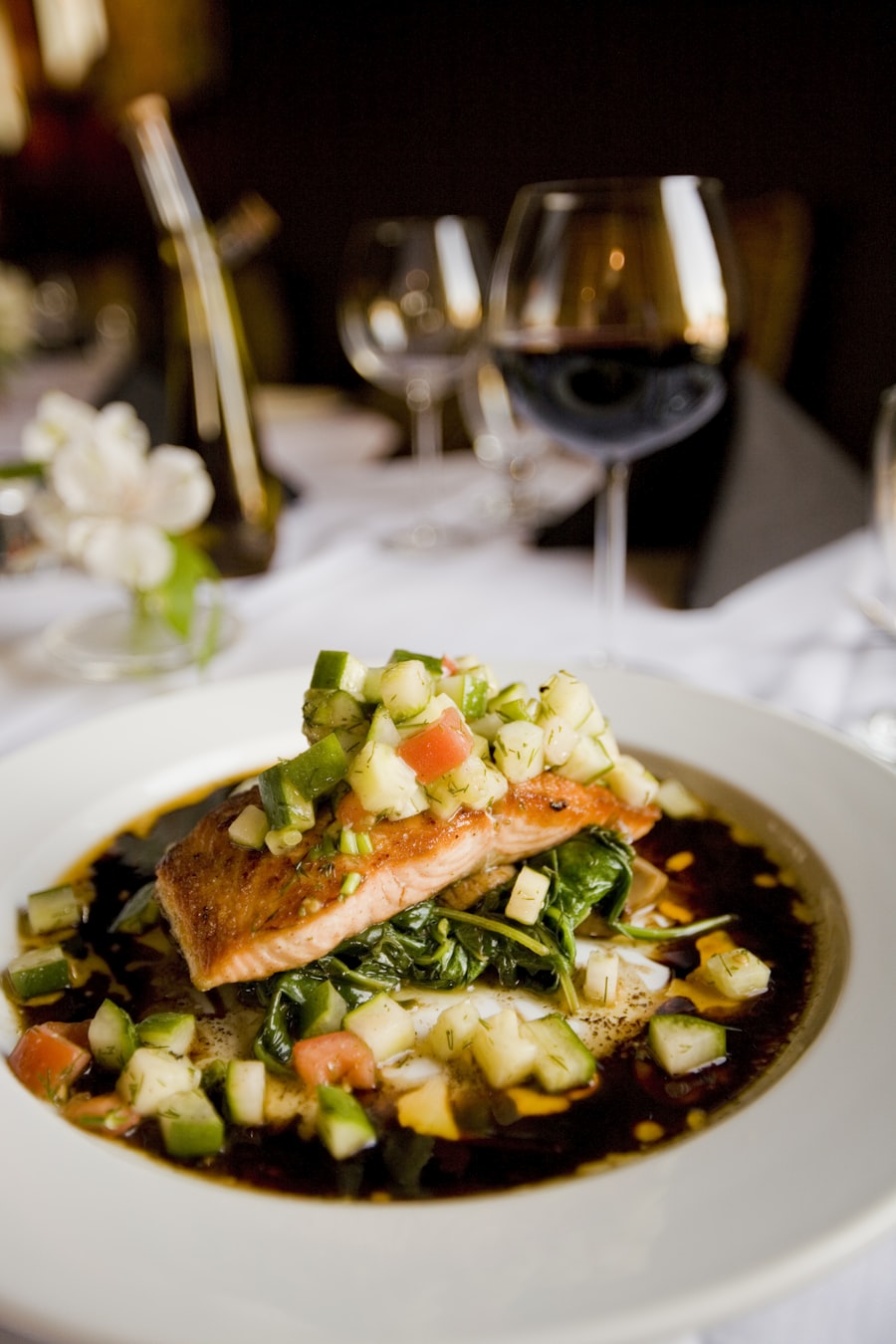 Grilled salmon