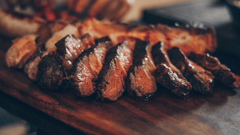 Char-grilled steaks